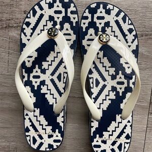 Tory Burch wedge flip flops size 8